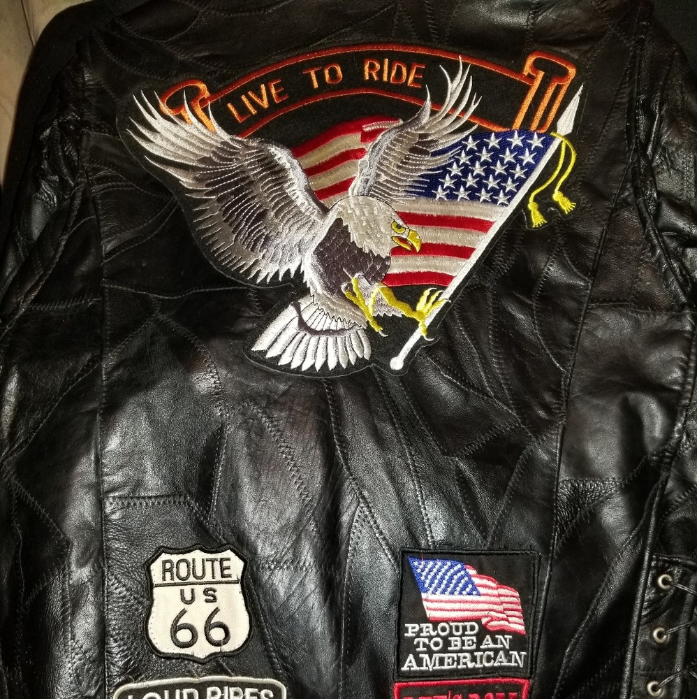 Leather bike jacket